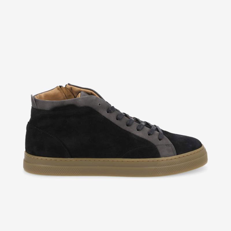 SPARK MID ZIP - SUEDE/BRONX -  NOIR